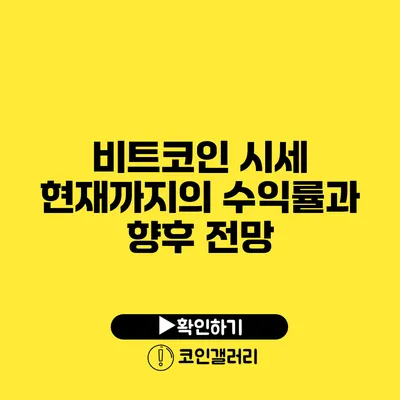 비트코인 시세: 현재까지의 수익률과 향후 전망