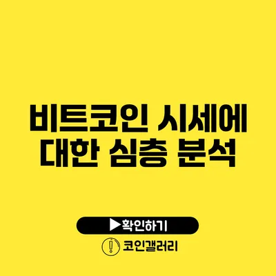 비트코인 시세에 대한 심층 분석