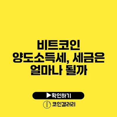 비트코인 양도소득세, 세금은 얼마나 될까?