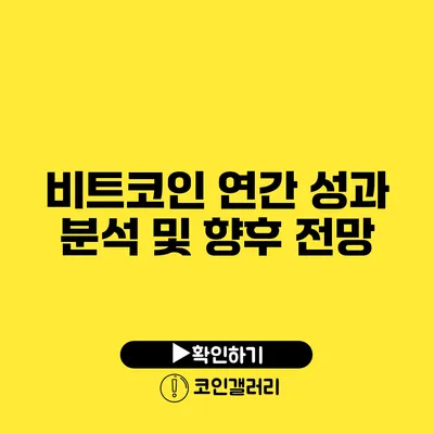 비트코인 연간 성과 분석 및 향후 전망