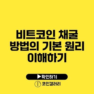 비트코인 채굴 방법의 기본 원리 이해하기