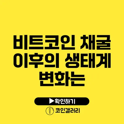 비트코인 채굴 이후의 생태계 변화는?