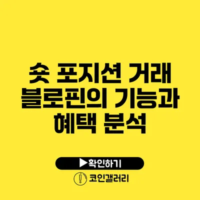 숏 포지션 거래: 블로핀의 기능과 혜택 분석