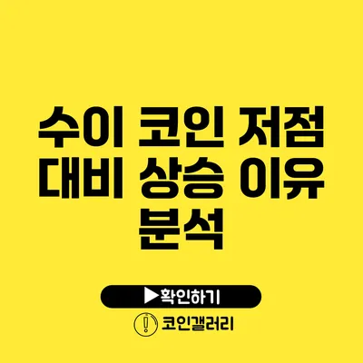 수이 코인 저점 대비 상승 이유 분석
