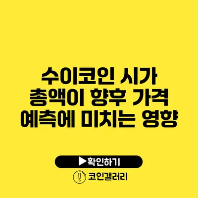 수이코인 시가 총액이 향후 가격 예측에 미치는 영향