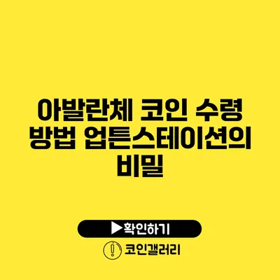 아발란체 코인 수령 방법: 업튼스테이션의 비밀