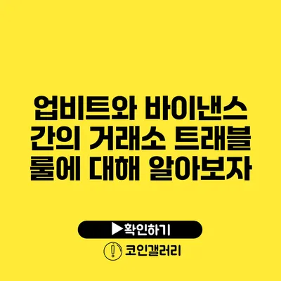 업비트와 바이낸스 간의 거래소 트래블 룰에 대해 알아보자