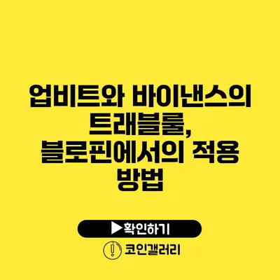 업비트와 바이낸스의 트래블룰, 블로핀에서의 적용 방법