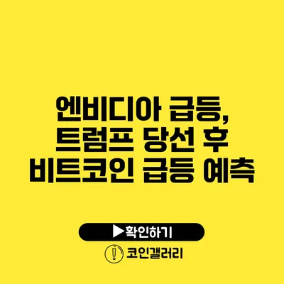 엔비디아 급등, 트럼프 당선 후 비트코인 급등 예측