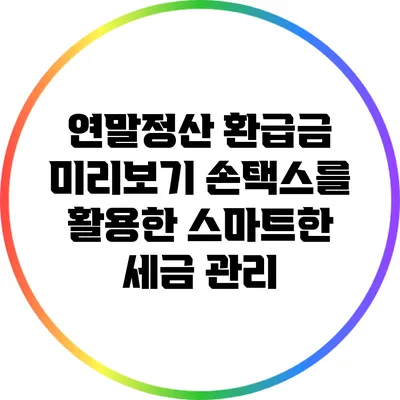 연말정산 환급금 미리보기: 손택스를 활용한 스마트한 세금 관리