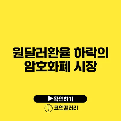 원달러환율 하락의 암호화폐 시장