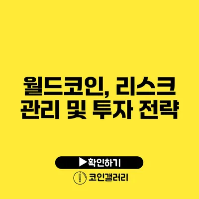 월드코인, 리스크 관리 및 투자 전략