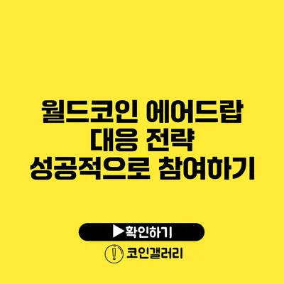 월드코인 에어드랍 대응 전략: 성공적으로 참여하기