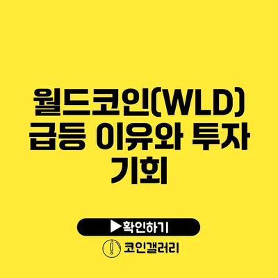 월드코인(WLD) 급등 이유와 투자 기회