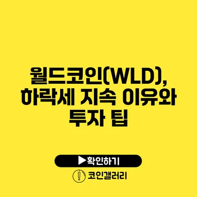 월드코인(WLD), 하락세 지속 이유와 투자 팁