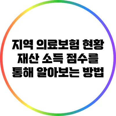 지역 의료보험 현황: 재산 소득 점수를 통해 알아보는 방법