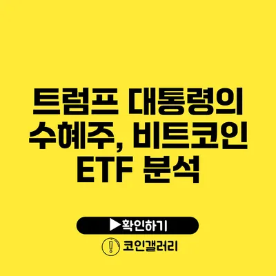 트럼프 대통령의 수혜주, 비트코인 ETF 분석