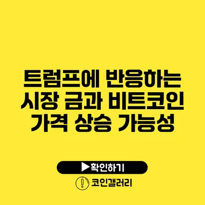 트럼프에 반응하는 시장: 금과 비트코인 가격 상승 가능성