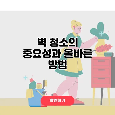 벽 청소의 중요성과 올바른 방법