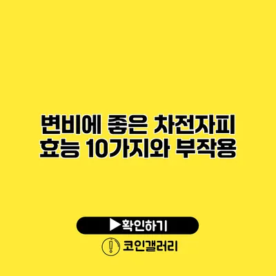 변비에 좋은 차전자피 효능 10가지와 부작용