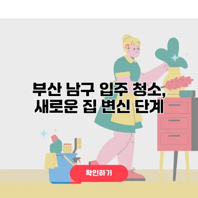 부산 남구 입주 청소, 새로운 집 변신 단계
