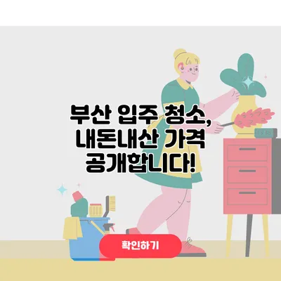 부산 입주 청소, 내돈내산 가격 공개합니다!