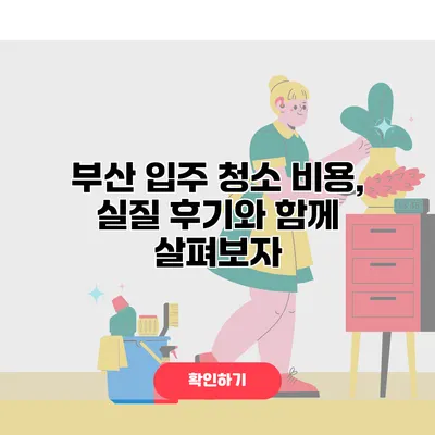 부산 입주 청소 비용, 실질 후기와 함께 살펴보자