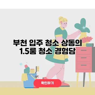 부천 입주 청소 상동의 1.5룸 청소 경험담