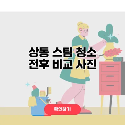 상동 스팀 청소 전후 비교 사진