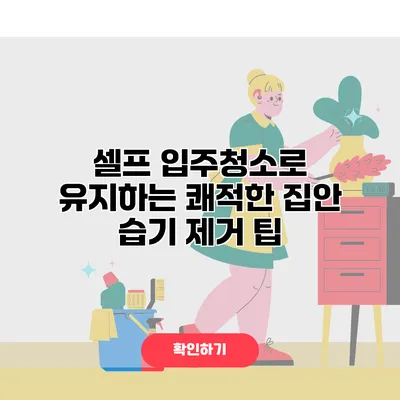 셀프 입주청소로 유지하는 쾌적한 집안 습기 제거 팁