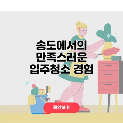 송도에서의 만족스러운 입주청소 경험