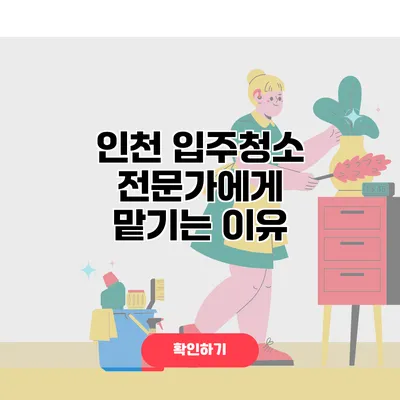 인천 입주청소 전문가에게 맡기는 이유
