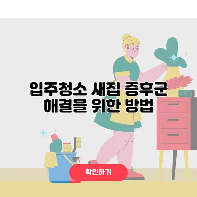 입주청소 새집 증후군 해결을 위한 방법