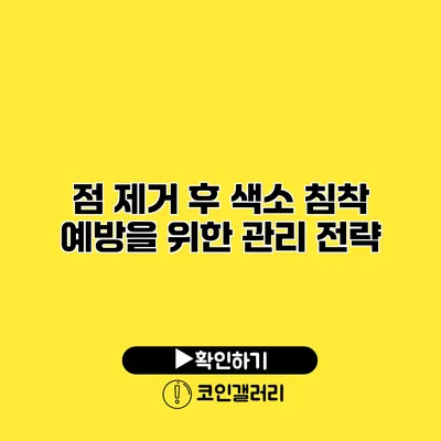 점 제거 후 색소 침착 예방을 위한 관리 전략