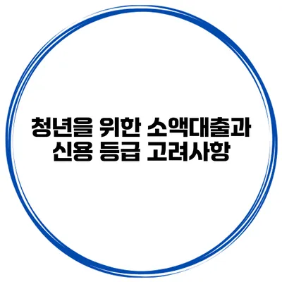청년을 위한 소액대출과 신용 등급 고려사항