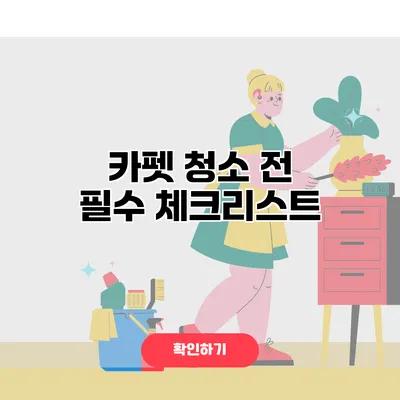 카펫 청소 전 필수 체크리스트