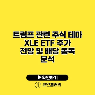 트럼프 관련 주식 테마 XLE ETF 주가 전망 및 배당 종목 분석