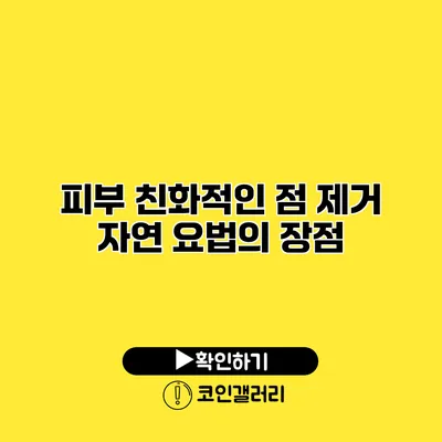 피부 친화적인 점 제거 자연 요법의 장점