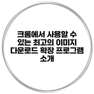 크롬에서 사용할 수 있는 최고의 이미지 다운로드 확장 프로그램 소개